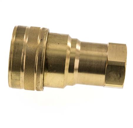 Coupleur hydraulique DN 40 en laiton Embout G 1 1/4 pouce filetage femelle ISO 7241-1 B D 44.5mm