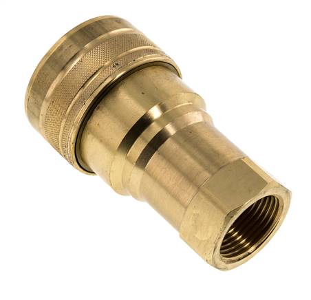 Coupleur hydraulique DN 25 en laiton Embout G 1 pouce filetage femelle ISO 7241-1 B D 37.8mm