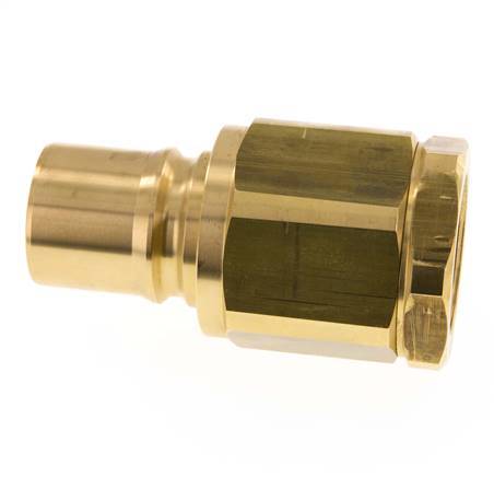 Brass DN 40 Hydraulic Coupling Plug G 1 1/2 inch Female Threads ISO 7241-1 B D 44.5mm