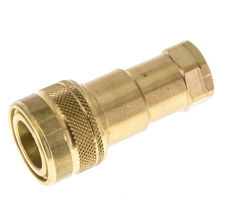 Coupleur hydraulique DN 6.3 en laiton Embout 1/4 pouce femelle NPT Filets ISO 7241-1 B D 14.2mm