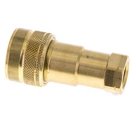 Coupleur hydraulique DN 6.3 en laiton Embout 1/4 pouce femelle NPT Filets ISO 7241-1 B D 14.2mm