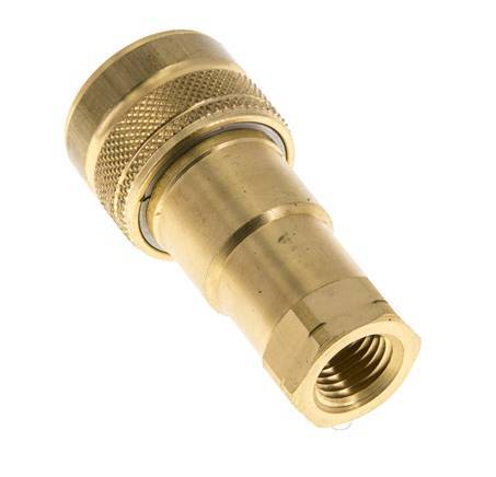 Coupleur hydraulique DN 6.3 en laiton Embout 1/4 pouce femelle NPT Filets ISO 7241-1 B D 14.2mm