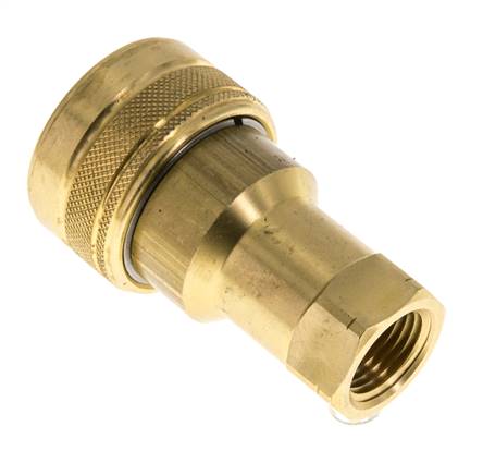 Laiton DN 12.5 Coupleur hydraulique femelle 1/2 pouce NPT Filets ISO 7241-1 B D 23.5mm