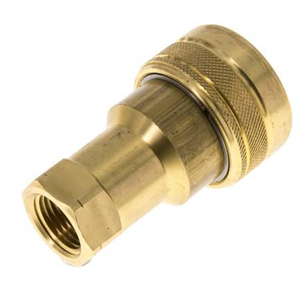 Laiton DN 12.5 Coupleur hydraulique femelle 1/2 pouce NPT Filets ISO 7241-1 B D 23.5mm