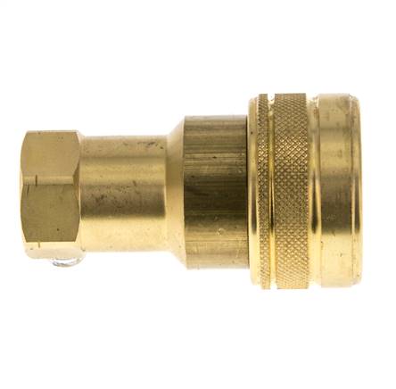 Laiton DN 12.5 Coupleur hydraulique femelle 1/2 pouce NPT Filets ISO 7241-1 B D 23.5mm