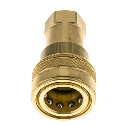 Laiton DN 12.5 Coupleur hydraulique femelle 1/2 pouce NPT Filets ISO 7241-1 B D 23.5mm