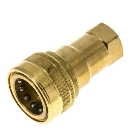 Laiton DN 20 Coupleur hydraulique femelle 3/4 pouce NPT Filetages ISO 7241-1 B D 31.4mm