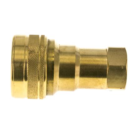 Laiton DN 20 Coupleur hydraulique femelle 3/4 pouce NPT Filetages ISO 7241-1 B D 31.4mm