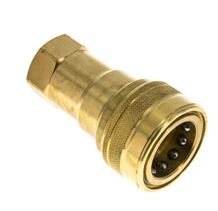 Laiton DN 20 Coupleur hydraulique femelle 3/4 pouce NPT Filetages ISO 7241-1 B D 31.4mm