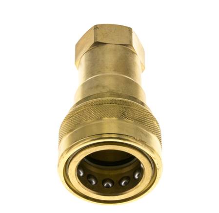 Laiton DN 20 Coupleur hydraulique femelle 3/4 pouce NPT Filetages ISO 7241-1 B D 31.4mm