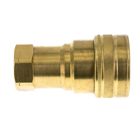 Laiton DN 40 Coupleur hydraulique femelle 1 1/4 pouce Filets NPT femelle ISO 7241-1 B D 44.5mm