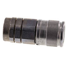 Steel DN 10 Flat Face Hydraulic Socket G 3/8 inch Female Threads ISO 16028 D 19.7mm