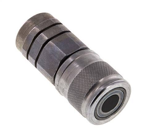 Acier DN 10 à face plate, douille hydraulique G 3/8 pouce, filetage femelle ISO 16028 D 19.7mm