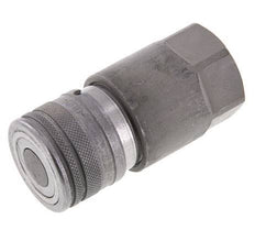 Steel DN 12.5 Flat Face Hydraulic Socket G 1/2 inch Female Threads ISO 16028 D 24.5mm