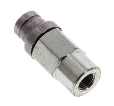Steel DN 4 Flat Face Hydraulic Plug G 1/8 inch Female Threads D 13.5mm