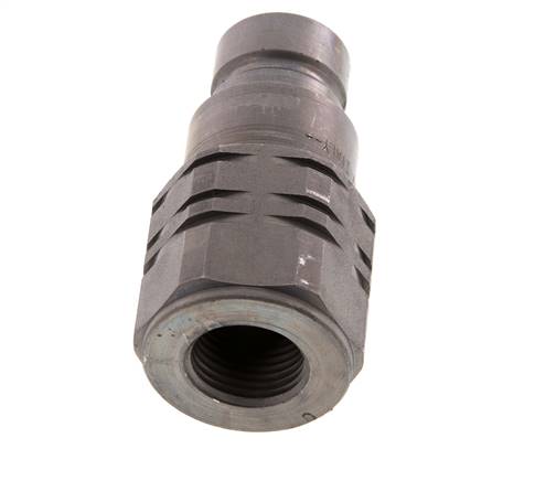 Acier DN 12.5 Bouchon hydraulique à face plate G 1/2 pouce filetage femelle ISO 16028 D 24.5mm