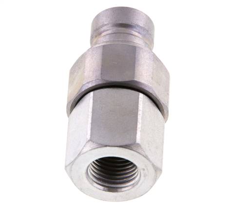 Bouchon hydraulique en acier DN 6.3 à face plate G 1/4 pouce filetage femelle ISO 16028 CEJN D 16.2mm