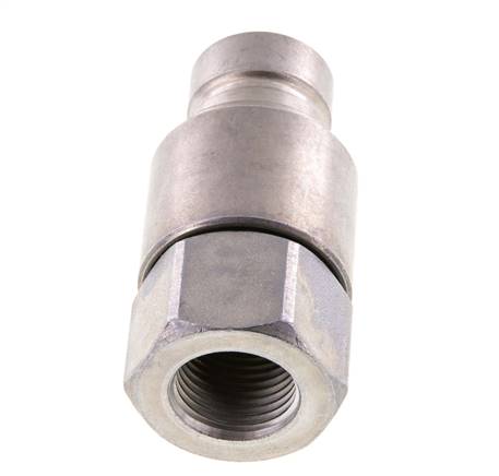 Bouchon hydraulique en acier DN 12.5 à face plate G 1/2 pouce filetage femelle ISO 16028 CEJN D 24.5mm