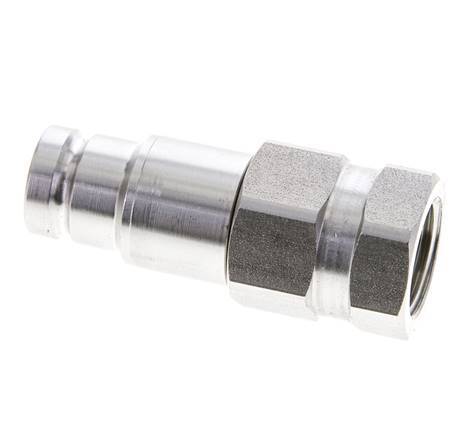 Bouchon hydraulique DN 10 à face plate en acier inoxydable G 1/2 pouce filetage femelle ISO 16028 D 19.7mm