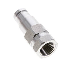Bouchon hydraulique DN 10 à face plate en acier inoxydable G 1/2 pouce filetage femelle ISO 16028 D 19.7mm