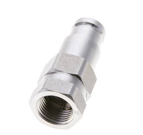 Bouchon hydraulique DN 10 à face plate en acier inoxydable G 1/2 pouce filetage femelle ISO 16028 D 19.7mm