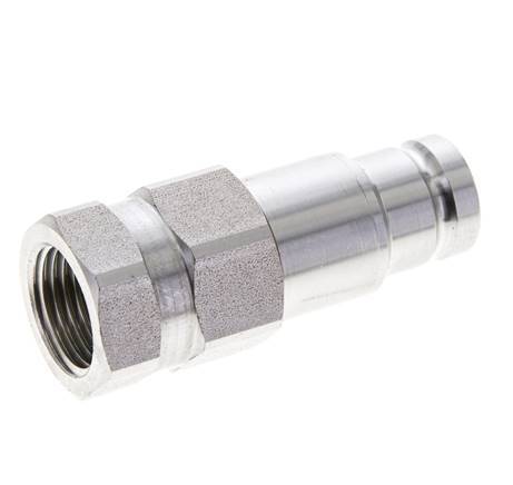 Bouchon hydraulique DN 10 à face plate en acier inoxydable G 1/2 pouce filetage femelle ISO 16028 D 19.7mm