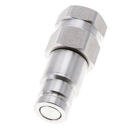 Bouchon hydraulique DN 10 à face plate en acier inoxydable G 1/2 pouce filetage femelle ISO 16028 D 19.7mm