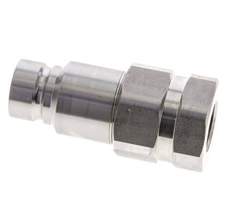 Bouchon hydraulique DN 12 à face plate en acier inoxydable G 1/2 pouce filetage femelle ISO 16028 D 24.5mm