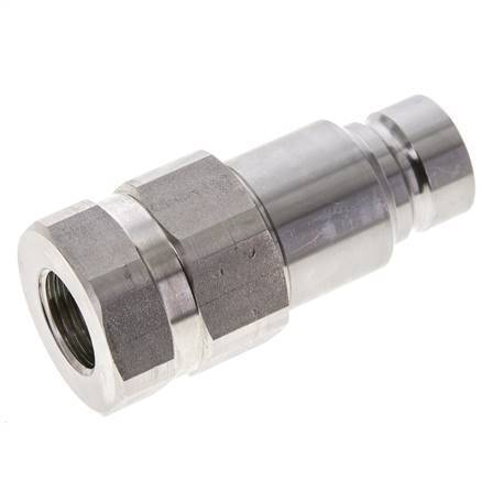 Bouchon hydraulique DN 12 à face plate en acier inoxydable G 1/2 pouce filetage femelle ISO 16028 D 24.5mm
