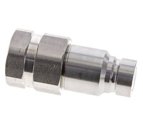 Bouchon hydraulique DN 12 à face plate en acier inoxydable G 1/2 pouce filetage femelle ISO 16028 D 24.5mm