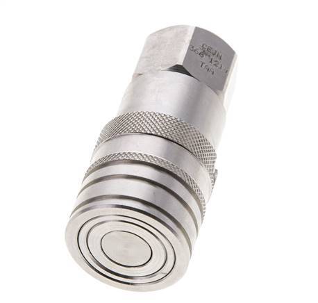 Douille hydraulique DN 10 à face plate en acier inoxydable G 3/8 pouce filetage femelle ISO 16028 CEJN D 19.7mm