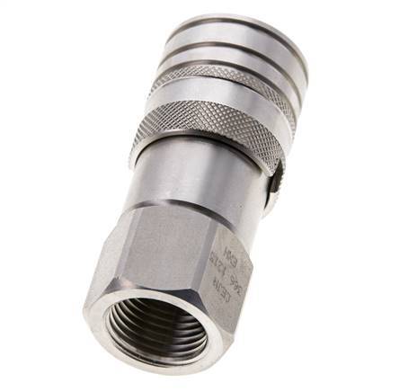 Acier inoxydable DN 10 à face plate pour prise hydraulique G 1/2 pouce filetage femelle ISO 16028 CEJN D 19.7mm