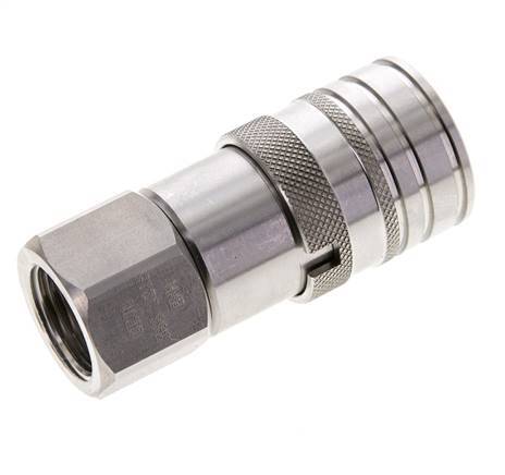 Acier inoxydable DN 10 à face plate pour prise hydraulique G 1/2 pouce filetage femelle ISO 16028 CEJN D 19.7mm