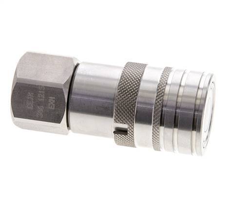 Acier inoxydable DN 10 à face plate pour prise hydraulique G 1/2 pouce filetage femelle ISO 16028 CEJN D 19.7mm