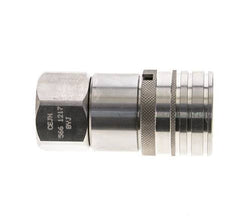 Stainless Steel DN 12 Flat Face Hydraulic Socket G 3/4 inch Female Threads ISO 16028 CEJN D 24.5mm