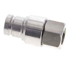 Stainless Steel DN 10 Flat Face Hydraulic Plug G 3/8 inch Female Threads ISO 16028 CEJN D 19.7mm
