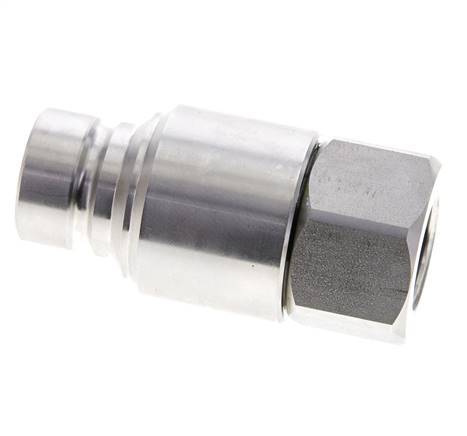 Stainless Steel DN 12 Flat Face Hydraulic Plug G 1/2 inch Female Threads ISO 16028 CEJN D 24.5mm