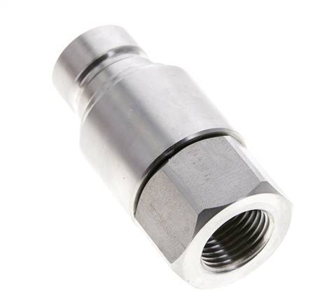 Bouchon hydraulique DN 12 à face plate en acier inoxydable G 1/2 pouce filetage femelle ISO 16028 CEJN D 24.5mm