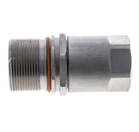 Steel DN 15 Flat Face Hydraulic Socket G 3/4 inch Female Threads ISO 16028 D M43 x 2
