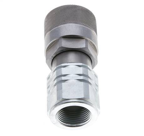 Steel DN 12.8 Flat Face Hydraulic Plug G 3/4 inch Female Threads ISO 16028 D M36 x 2