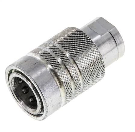 Acier DN 10 Coupleur hydraulique Manchon G 3/8 pouce Filetage femelle ISO 7241-1 A D 16mm