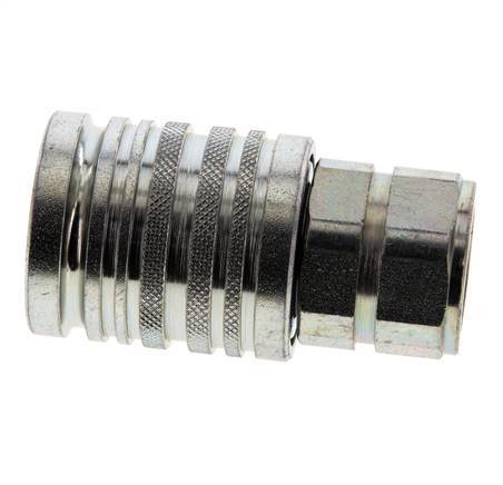 Steel DN 12.5 Hydraulic Coupling Socket G 1/2 inch Female Threads ISO 7241-1 A D 20.5mm