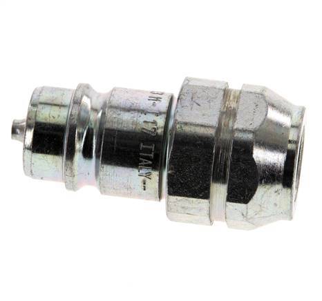Steel DN 12.5 Hydraulic Coupling Plug G 3/8 inch Female Threads ISO 7241-1 A D 20.5mm