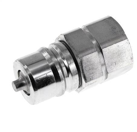Steel DN 25 Hydraulic Coupling Plug G 1 inch Female Threads ISO 7241-1 A D 34.3mm