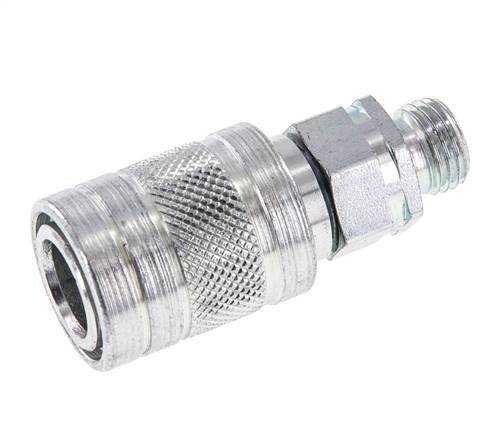 Steel DN 6.3 Hydraulic Coupling Socket 8 mm L Compression Ring ISO 7241-1 A/8434-1 D 12mm