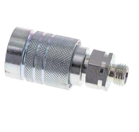 Acier Coupleur hydraulique DN 10 Manchon 8 mm L Anneau de compression ISO 7241-1 A/8434-1 D 17.3mm