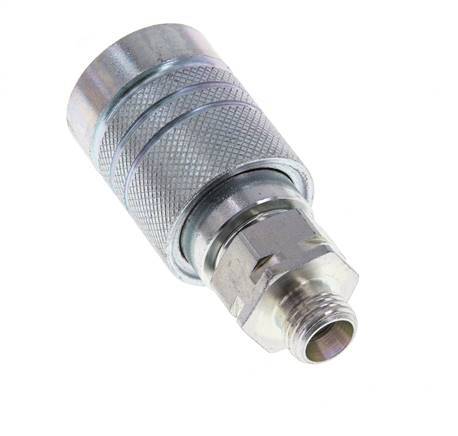 Acier Coupleur hydraulique DN 10 Manchon 8 mm L Anneau de compression ISO 7241-1 A/8434-1 D 17.3mm