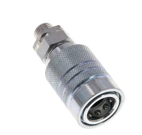 Acier Coupleur hydraulique DN 10 Manchon 8 mm L Anneau de compression ISO 7241-1 A/8434-1 D 17.3mm