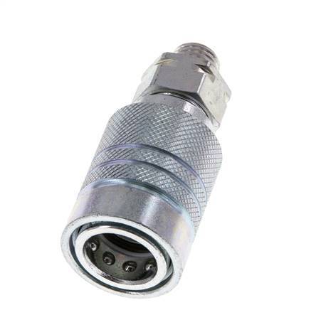 Acier Coupleur hydraulique DN 10 Manchon 8 mm L Anneau de compression ISO 7241-1 A/8434-1 D 17.3mm