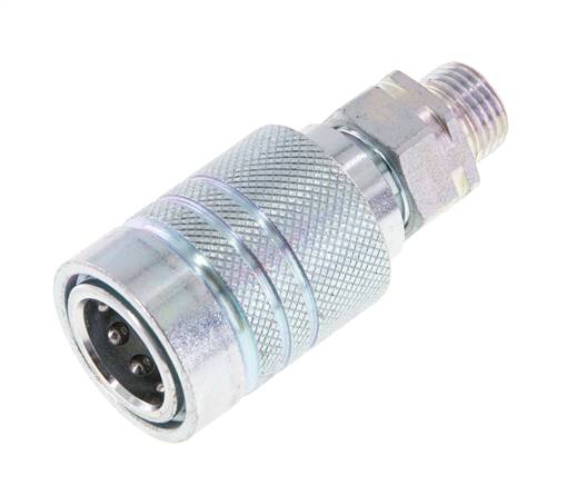 Acier Coupleur hydraulique DN 10 Manchon 10 mm L Anneau de compression ISO 7241-1 A/8434-1 D 17.3mm